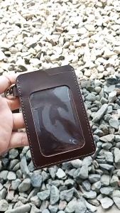 Name Tag Id Card Kulit Sapi Custom Logo Bergaransi - Lanyard