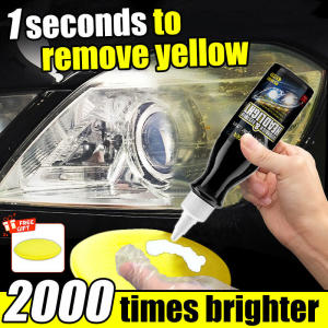 1 seconds to remove yellow Car headlight polish Car headlamp polish 20000 Times brighter Headlight restoration kit No polishing required Car lamp repair liquid Polish Lampu Kereta 车灯修复液 Car Headlamp Cleaner