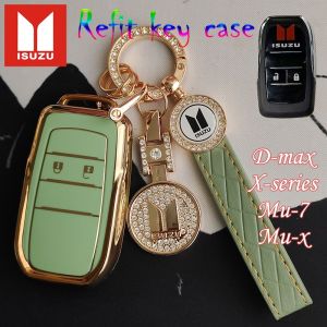 กุญแจรีฟิกเกอร ์ พับ Isuzu สําหรับ Isuzu D-max/x-series/Mu-7/Mu-x พวงกุญแจ keychain