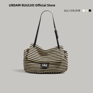 URCDN RDALVO | Striped Leisure Large Capacity Tote Bag