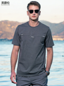 Enjeolon | Deco Constructed Summer Casual Short Sleeve T-Shirt 220G