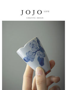 Hand-Painted Loquat Ceramic Tea Cup for Gongfu Tea Drinking Set JOJOs L. PD.Follow. Premium Quality Tea Utensils