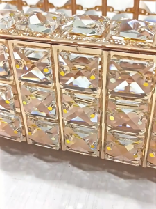 Kotak Tissue Gold Kristal Serbaguna Tempat Penyimpanan Tissue Aestethic / Kotak Tisu Elegan PH C1290