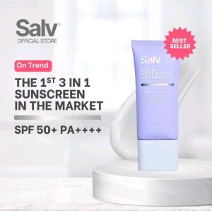 3 in 1 Hybrid Sunscreen SPF 50+ PA++++ Salv Ectoin + Multi-Peptide + Lactobacillus 3 in 1 Hybrid Sunscreen SPF 50+ PA++++