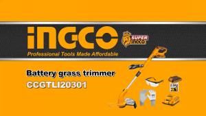 INGCO 20V Lithium-Ion Grass Trimmer CGTLI20301 with Battery and Charger