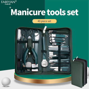 Nail Clippers Set Stainless Steel Nail Cutter Fingernail Clippers Trimmer Eyebrow Scissor Tweezers Ear Spoon Facial Care Beauty Tool Manicure Pedicure Tool Kit