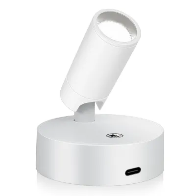 Wireless Wall Light Magnetic Base Lamp Rechargeable Usb Dimmable Indooor Lighting Downlight Beside Touch Room Reading Mount Home