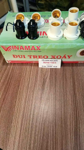 (Combo 5 10 cái) Đuôi đèn đui đèn xoáy E27 (Đuôi treo ngồi xéo và đuôi điều chỉnh hướng) chính hãng VINAMAX