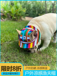 Easiest for Match Dog Hat Bucket Hat Sun Protection for Four Seasons Adjustable Small and Medium-Sized Dogs Jarre Aero Bull Bichon Teddy Corgi Summer outside