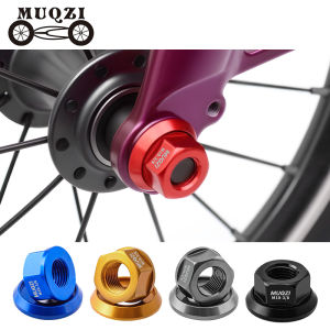 MUQZI 2PCS Hub Axle Nuts M9*1.0 M10*1.0 M10*3/8 Front and Rear Wheel Flanged Screw