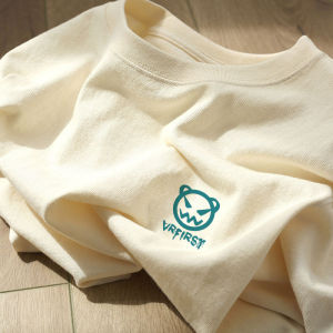 Loose Fit Pure Cotton Long Sleeve T-Shirt for Men Autumn Winter New Style Casual Comfortable Fleece Lined Base Layer Shirt