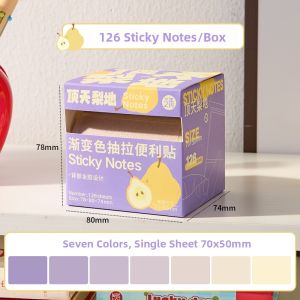 SANNIANERBAN | Dopamine Color High Viscosity Pull Strip Pearl Finish Memo Pads