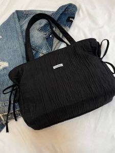 Túi Tote Dung Tích Lớn Đa Năng Thường Ngày Cho Nữ Túi Đeo Vai Dệt Dọc Phong Cách Nhật Bản Túi Đi Làm Đơn Giản Túi Tote Dệt Dọc