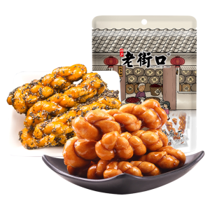 LAOJIEKOU | Sesame Red Sugar Flavored Crispy Snack Twist 500g