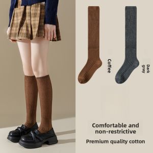 miiow | Womens Mid-Calf Knitted Socks No-Seam Thickened Cotton Polyester Spandex Blend Warm Winter Socks For Online Sales
