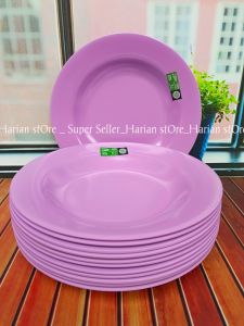 12 PCS ATAU 1 LUSIN PIRING MAKAN MELAMIN ASLI GOLDEN FYING BAHAN MELAMIN ASLI 9 INCH TERLARIS