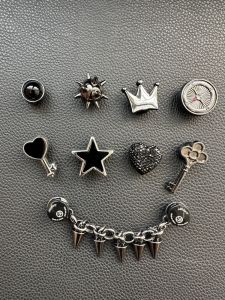 2025 New Hole Shoe Accessories Metal Cross Chain Colorful Punk Style DIY Shoe Buckle Fashionable Shoe Decorations