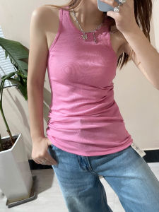 Áo Thun Cotton Ôm Vừa Vặn Cổ Tròn Không Tay Màu Trơn Thiết Kế Đơn Giản Thời Trang Mùa Hè 2025 Áo Thun Nữ