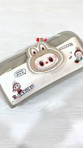 TEMPAT PENSIL MOTIF KARTUN LABUBU PENCIL CASE KAPASITAS BESAR WARNA PASTEL BAHAN KANVAS TEBAL