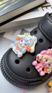 Sticker Charm 3D chủ đề POPMART đục bán lẻ 2024 DIY Mayto gắn Dép Cross Dép Sục Cá Sấu JB-253