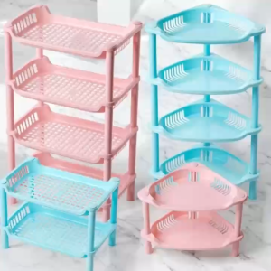3 Tier Plastic / 3Layer storage rack Plastic Bathroom Corner Storage Layer Multipurpose Utility Organizer Rack