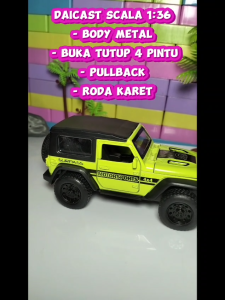 MAINAN ANAK MOBILAN JEEP ROBICON SCALA 1:36 BODY METALPULLBACK