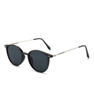 Classic Retro Round-Frame Sunglasses High-Definition Sun Protection & UV Resistant For Daily Streetwear 559