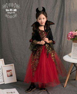 Halloween Childrens Vampire Costume Girls Cloak Cloak Party Witch Witch Cosplay Masquerade