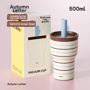 SIYUE | High Appearance Straw Drinking Insulated Tea Water Separation Cup
