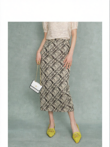 SUSHE | French Style Retro Drape Floral High Waist Straight A-line Skirt