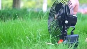 พัดลมแบตเตอรี่ไร้สาย 8นิ้ว พัดลมแบตสว่าน พัดลมพลังสูงแบบพกพา พัดลมไร้สายแบตเตอร์รี่ ความจุแบต 24V ใช้นานถึง 24 ชม