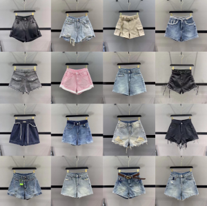 กางเกงขาสั้นยีนส์ทรงหลวมสไตล์เกาหลีแฟชั่นฤดูร้อนสำหรับผู้หญิง กางเกงยีนส์ขายในตลาดสด กางเกงยีนส์ขายในฤดูร้อน 96% หรือมากกว่า