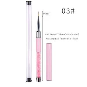 Nail Art Liner Brush Set - 6PCS Ultra Fine Detailing Brushes for Striping Painting 3D Gel Flowers & Nail Design
