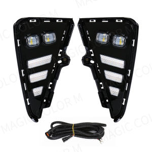 For Proton X50 Geely Coolray Binyue 2021 2022 2023 LED Daytime Running Lights DRL Car Fog Lamp Turn Signal White Yellow Blue 12V