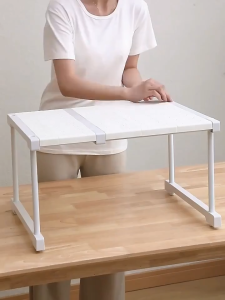 ชั้นวางเสื้อผ้า ชั้นเก็บเสื้อผ้า ชั้นเก็บของในตู้เสื้อผ้า ปรับความยาวได้ ชั้นวางของแยกตู้เสื้อผ้า ซ้อนกันได้ อุปกรณ์จัดเก็บเสื้