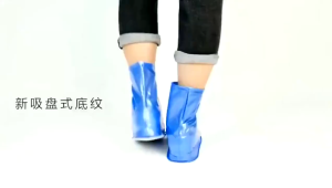 Keranixy Waterproof Non-Slip Rain Shoe Cover Washable Reusable PVC Plastic Shoe Cover Kasut Hujan Kalis Air