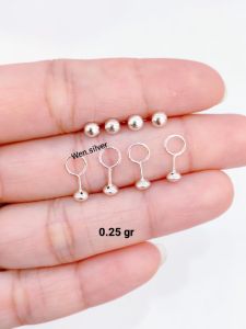 ANTING TOGE PENTOL BAYI/ANAK PERAK 925 LAPIS MAS