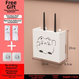 Wall Mounted Cable Concealing Shelf for Router and Set-top Box No Drilling Required