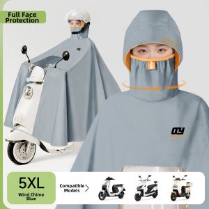 QUANYAN | Rainproof Raincoat for Women Single/Double Person Long Full-Body Thickened Size Motorcycle Riding