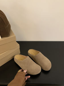 Leather Retro Thick-soled Mules