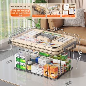 BOENIN | Hộp Đựng Thuốc Cấp Cứu Gia Đình Đa Lớp Dung Lượng Lớn