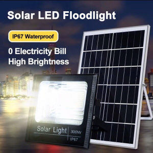 【Local Delivery】100w/200w/300w Solar Floodlight LED Wall Light Outdoor IP67 Waterproof Street Light Remoteable Automatic Spotlight For Garden Yard Fence 户外太阳能灯