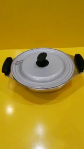 Nồi thép lẩu nội địa Nhật size 23cm cao 7cm (mã 958) Dùng được bếp từ_Hàng nội địa Nhật đã qua sử dụng