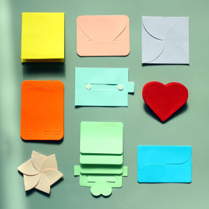 Foldable Cartoon Fun Trick Photo Decoration Card DIY Baby Album Material Kindergarten Growth Manual Foldable Photo Card