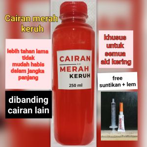 Cairan perbaikan sell aki kering merah keruh250ml