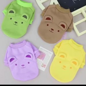 baju anjing dan baju kucing sweater hewan anabul model bordir beruang