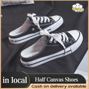 Canvas Shoes For Women Half Shoes Women’s Trending Fashion Casual Canvas Slip on Shoes Womens Half Slippers