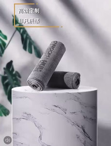 ผ้าไมโครไฟเบอร์สีเทา ดูดซับน้ำได้ดี ใช้ล้างรถและทำความสะอาดบ้าน ขนาด 30x30 30x60 และ 40x40 ซม.