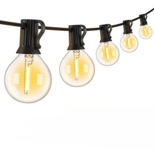 G40 LED Outdoor String Ball Lights Waterproof Courtyard Light European Plug for Backyard Porch Garden Party Decor Wedding Decor