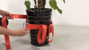 Potted Plant Mover Adjustable Lifting Strap With Hook Flower Pots Carrying Tool For Heavy Object